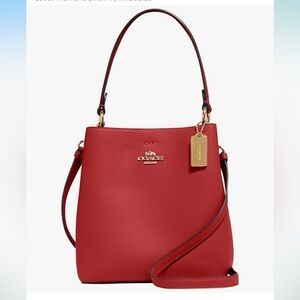 Coach Red Leather Shoulder Bag
